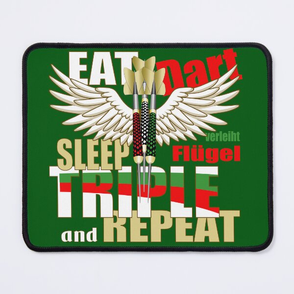 Item preview, Dart design saying: Eat Sleep Triple Repeat: Darts gives you wings, is a graphic motif for dart players with their own style Dart Wings designed and sold by ChrUzDesigner.