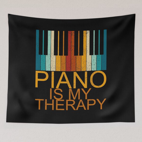 Item preview, Piano Is My Therapy, Piano’s key with vintage colors and texture designed and sold by CJansuebsri.