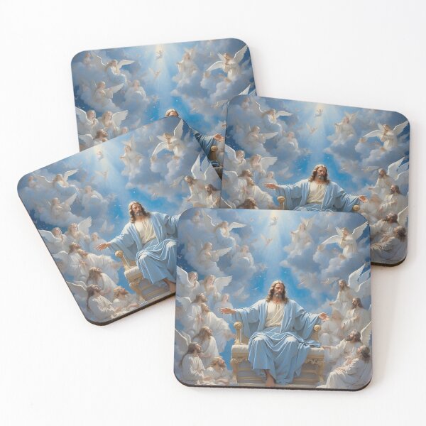 Item preview, Angel Jesus Christ in Heaven, Christian Art for Gifts - Jesus designed and sold by HeavenArtStudio.