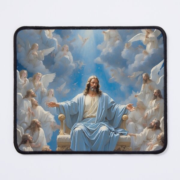 Artikelvorschau, Engel Jesus Christus im Himmel, christliche Kunst für Geschenke - Jesus entworfen und verkauft von HeavenArtStudio.