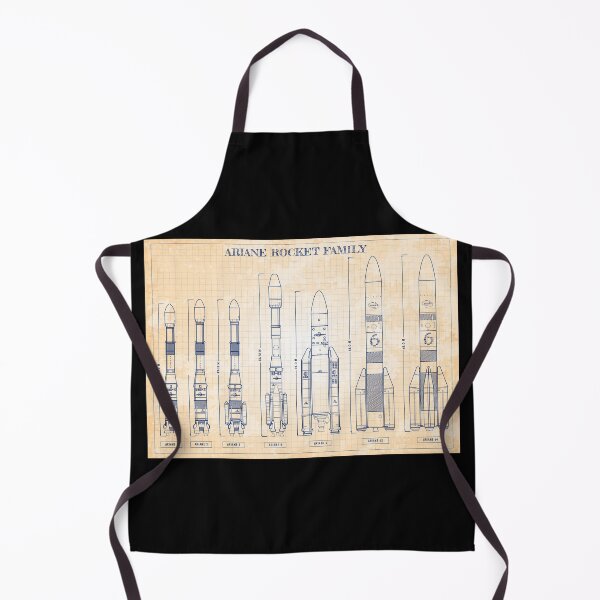 Item preview, Ariane Rocket Family (Old Blue Grid Blueprint) designed and sold by BGALAXY.