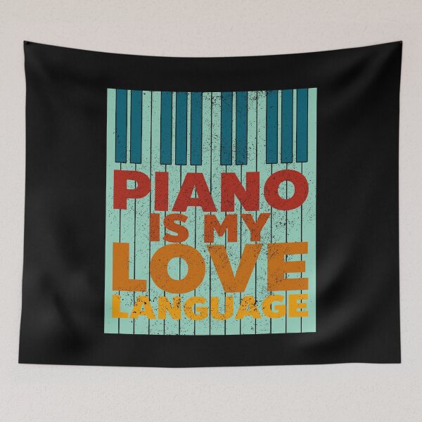 Item preview, Piano Is My Love Language, Piano’s key with vintage colors and texture designed and sold by CJansuebsri.