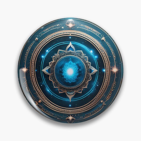 Item preview, Tranquil Galactic Blue Mandala designed and sold by SpiritualManda.