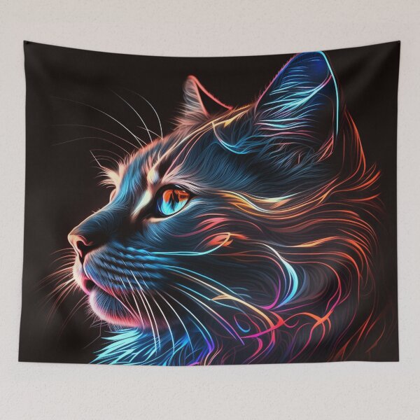 Item preview, Cat Neon Art 1 designed and sold by AstroRisq.