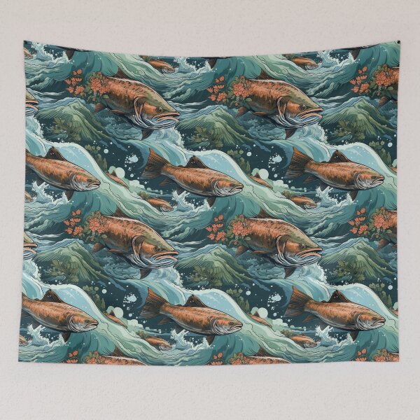 Item preview, Salmon: The Great Migration designed and sold by KellerApparelCo.