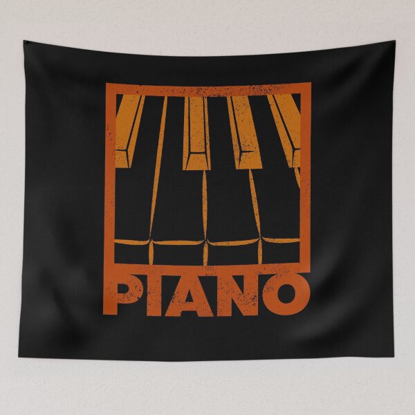 Item preview, Line Art Drawing Of Piano’s keys with vintage colors and texture designed and sold by CJansuebsri.