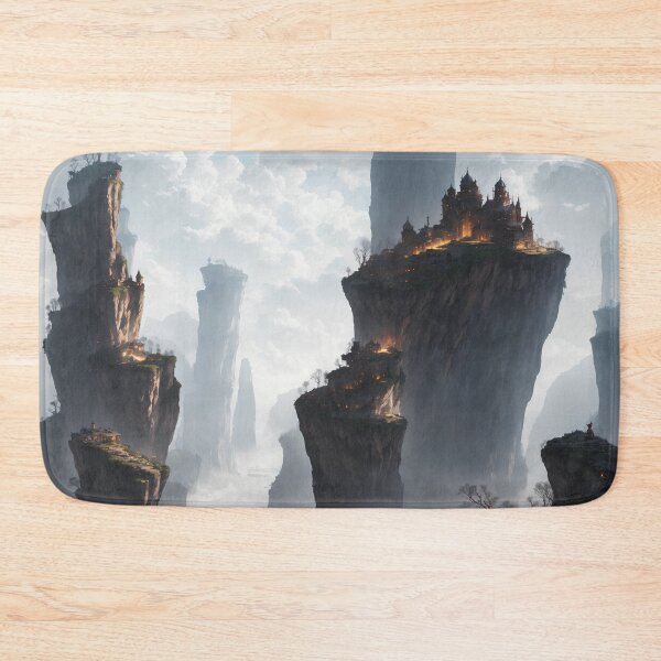 Item preview, Ethereal Heights: Ancient Civilization Atop Pillar Mountains designed and sold by creative-cub.