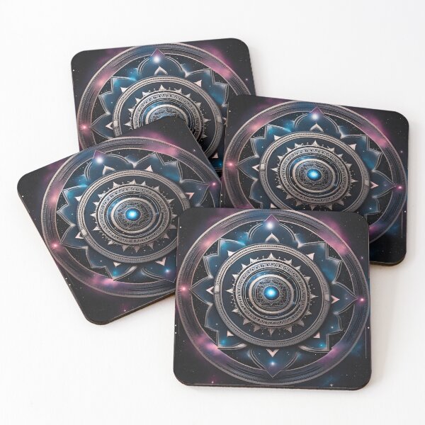 Item preview, Galactic Tranquility Silver Mandala Art designed and sold by SpiritualManda.