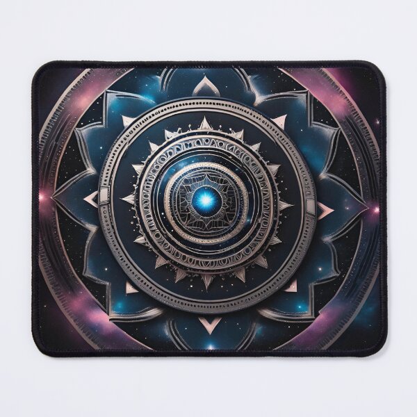 Item preview, Galactic Tranquility Silver Mandala Art designed and sold by SpiritualManda.