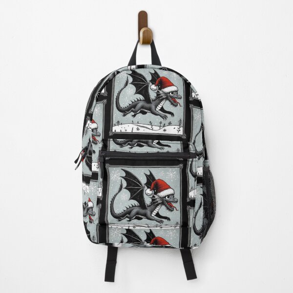 Item preview, Illustration of a happy Dragon in Santa Hat designed and sold by PickledjoArt.