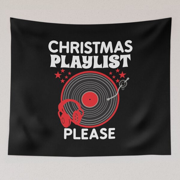 Item preview, Christmas playlist please white text designed and sold by DanceDeck.