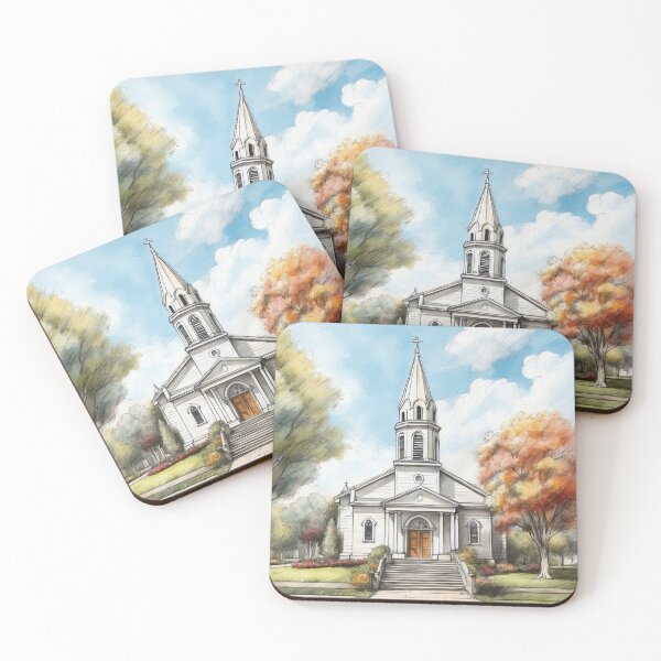 Item preview, Christian Art for Gifts of Catholic Church Painting - Church designed and sold by HeavenArtStudio.