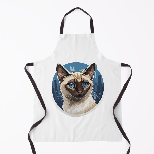Item preview, A Majestic Siamese Cat with Stunning Blue Eyes designed and sold by Robo-toons.