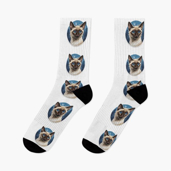 Item preview, A Majestic Siamese Cat with Stunning Blue Eyes designed and sold by Robo-toons.