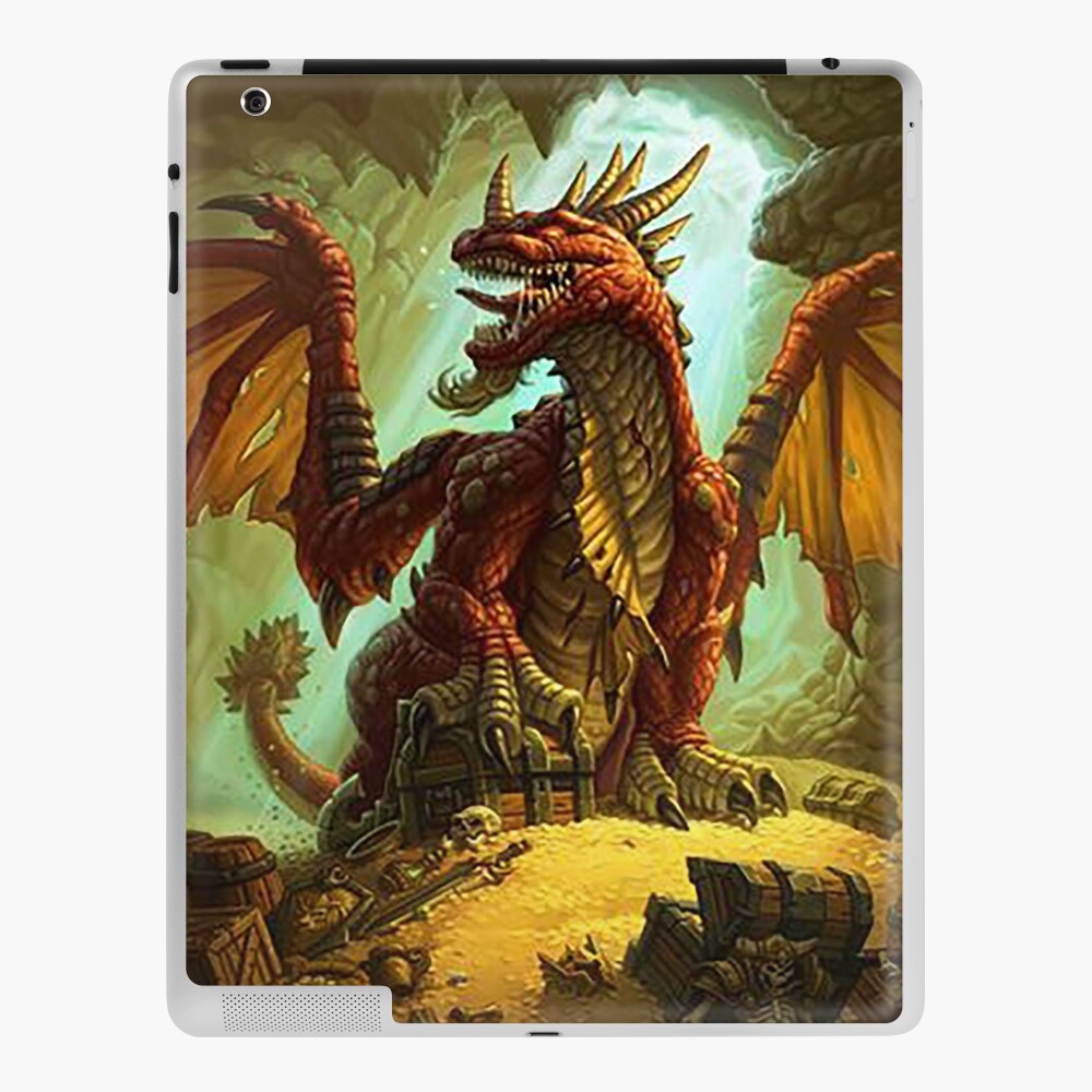 Cool Dragon Protecting Treasure chest Art Board Print for Sale by leen12