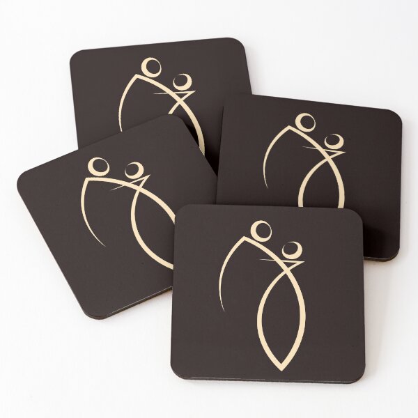 Item preview,  Abstract couple line art minimal in beige  designed and sold by birasart.