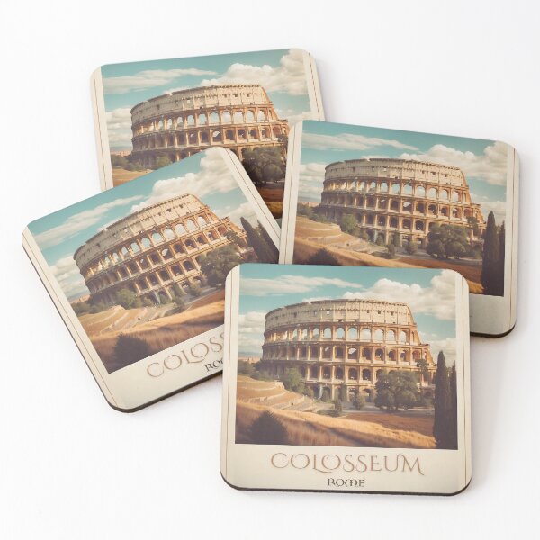 Item preview, Gladiatorial Grandeur: Vintage Travel Poster of the Colosseum designed and sold by Ceemko's Vintage Corner.