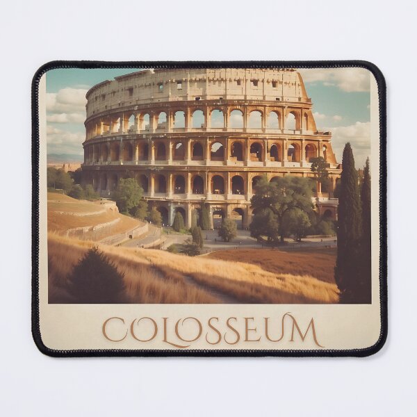 Item preview, Gladiatorial Grandeur: Vintage Travel Poster of the Colosseum designed and sold by Ceemko's Vintage Corner.