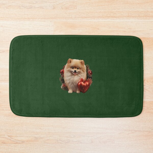 Item preview, Red Christmas pomeranian dog designed and sold by ME-World.