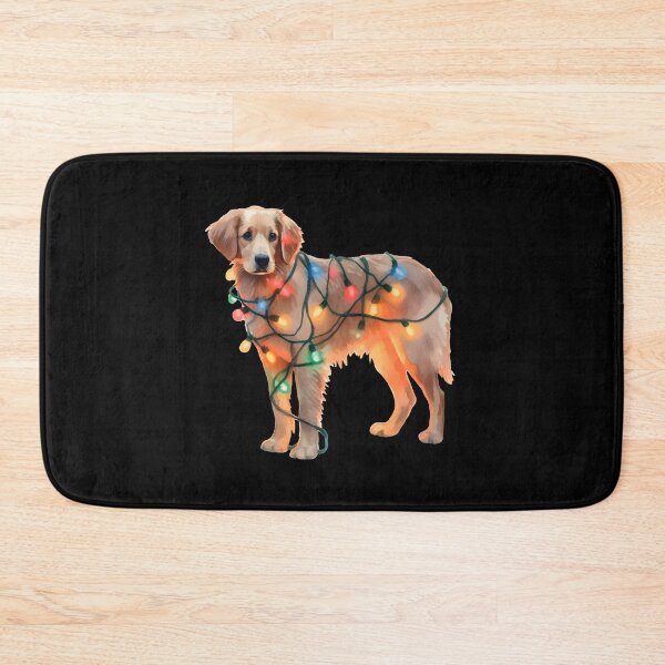 Item preview, Cute Golden Retriever tangled up in Christmas lights designed and sold by shirtsmugslife.