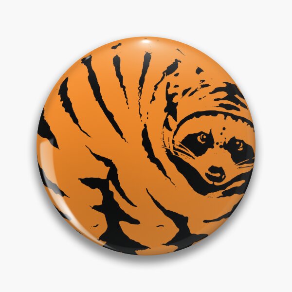 Item preview, Raccoon in Tiger Suit Stamp designed and sold by teobic.