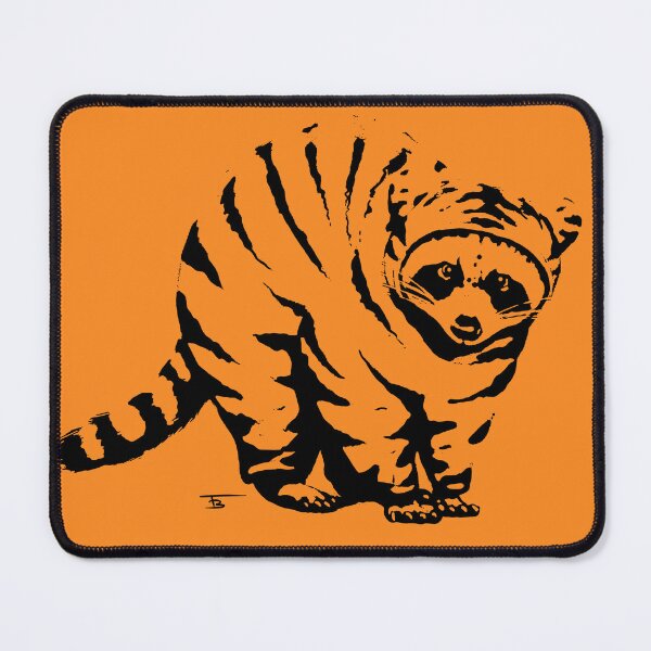 Item preview, Raccoon in Tiger Suit Stamp designed and sold by teobic.