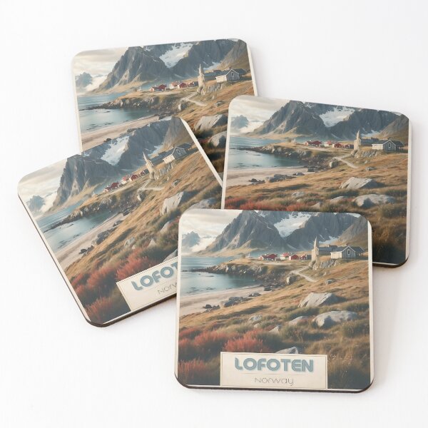 Item preview, Arctic Serenity: Vintage Travel Poster of Lofoten designed and sold by Ceemko's Vintage Corner.