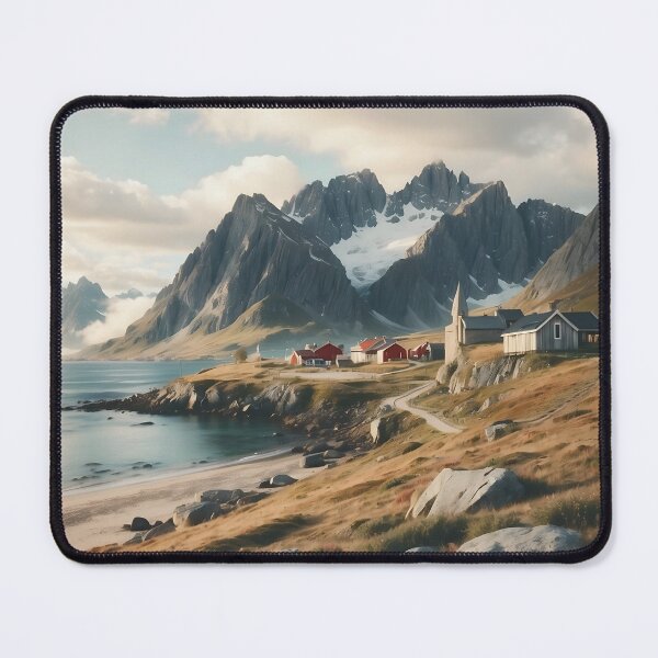 Item preview, Arctic Serenity: Vintage Travel Poster of Lofoten designed and sold by Ceemko's Vintage Corner.