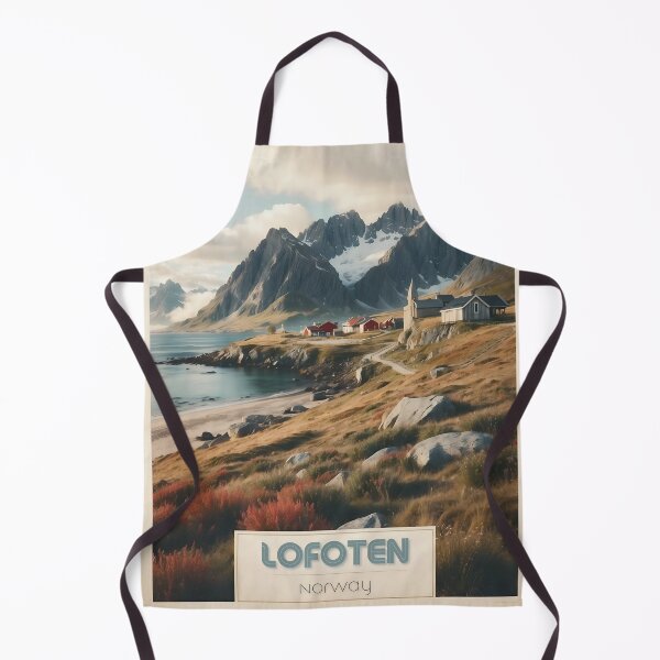 Item preview, Arctic Serenity: Vintage Travel Poster of Lofoten designed and sold by Ceemko's Vintage Corner.