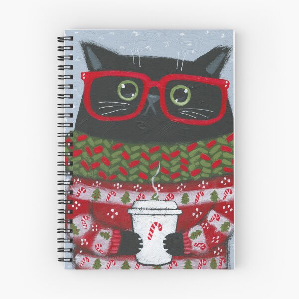 Item preview, Christmas Coffee Cat designed and sold by KilkennyCat Art.