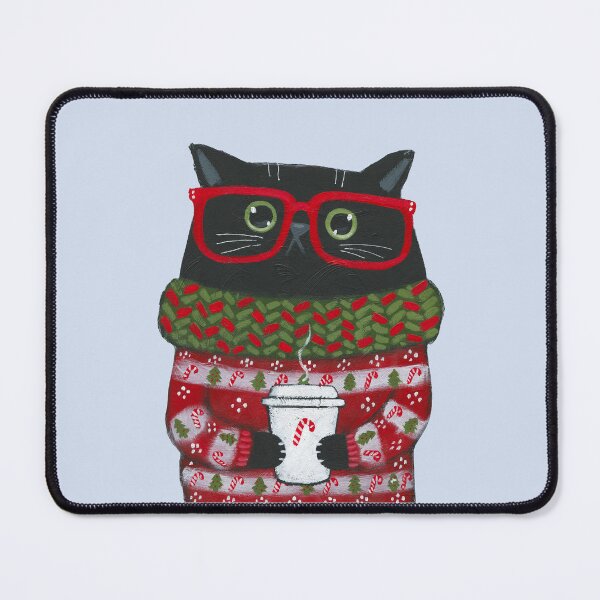 Item preview, Christmas Coffee Cat designed and sold by KilkennyCat Art.