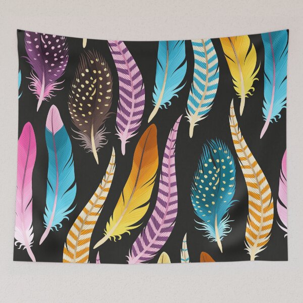 Artikelvorschau, Modern Boho Chic Feathers Pattern entworfen und verkauft von stylebytara.