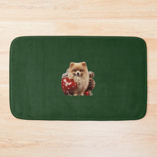 Item preview, Red Christmas pomeranian dog designed and sold by ME-World.
