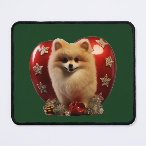 Item preview, Red Christmas pomeranian dog designed and sold by ME-World.