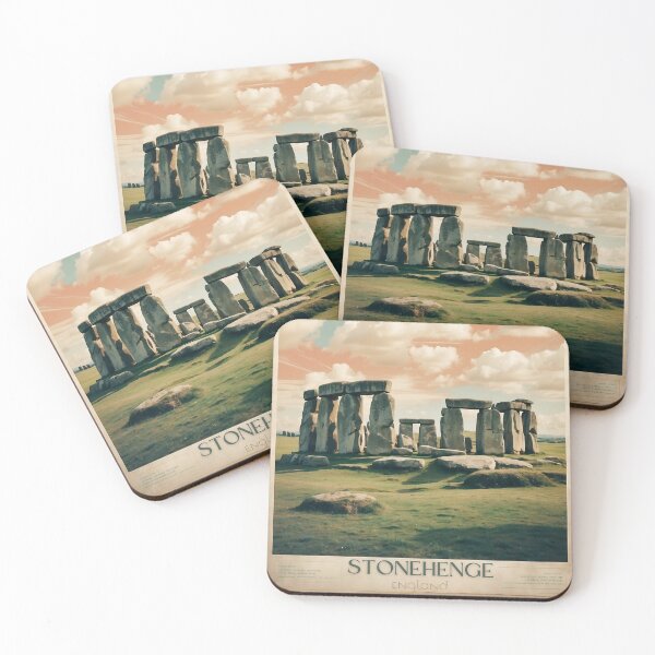 Item preview, Mystical Monoliths: Vintage Travel Poster of Stonehenge designed and sold by Ceemko's Vintage Corner.