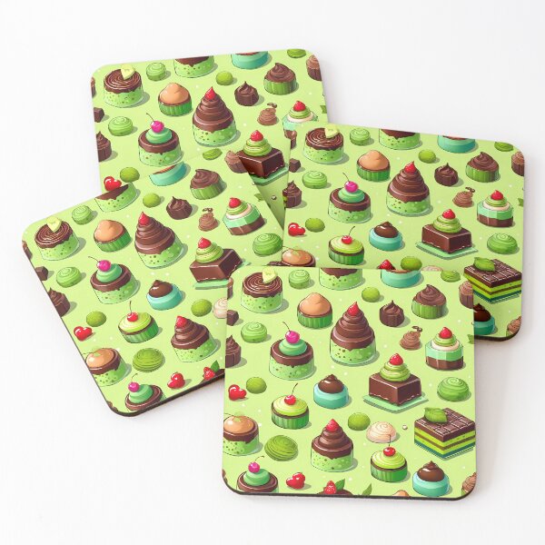 Item preview, Sweet Symphony: Colorful Dessert Medley on Green designed and sold by adorable-flavor.