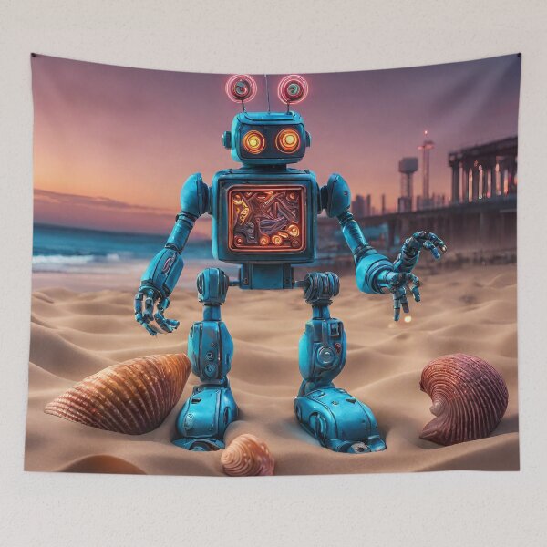 Item preview,   Robot on the beach designed and sold by StyleSketch.