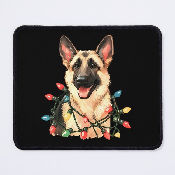 Item preview, Cute German Shepherd tangled up in Christmas lights designed and sold by shirtsmugslife.