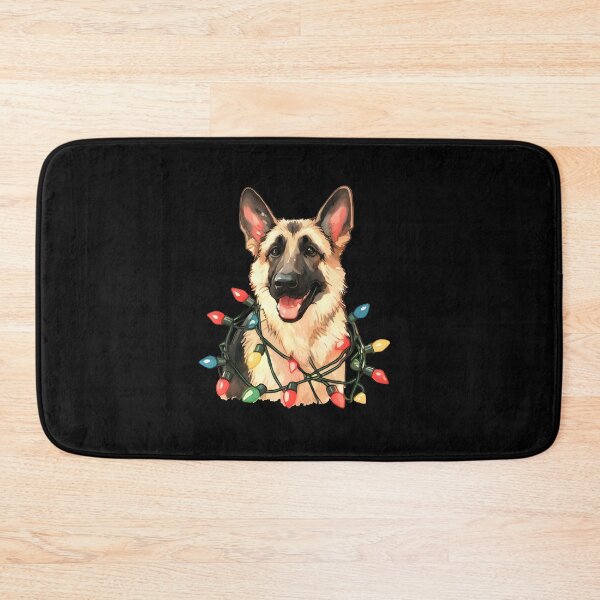 Item preview, Cute German Shepherd tangled up in Christmas lights designed and sold by shirtsmugslife.