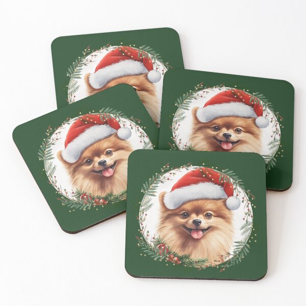 Item preview, Red Christmas pomeranian dog designed and sold by ME-World.