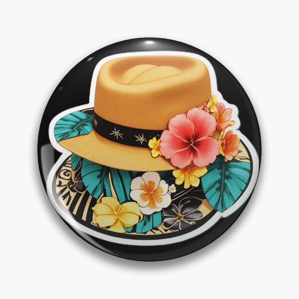 Item preview, Retro Fedora Hat with Hawaii Orchids Beach Outfit designed and sold by NautiChic.