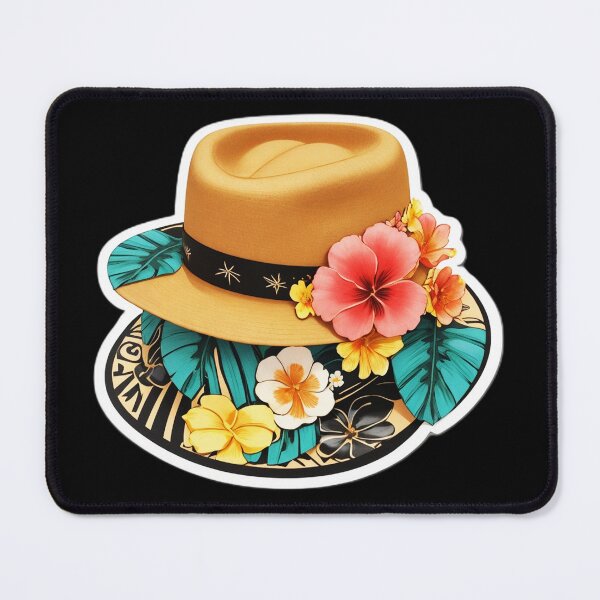 Item preview, Retro Fedora Hat with Hawaii Orchids Beach Outfit designed and sold by NautiChic.