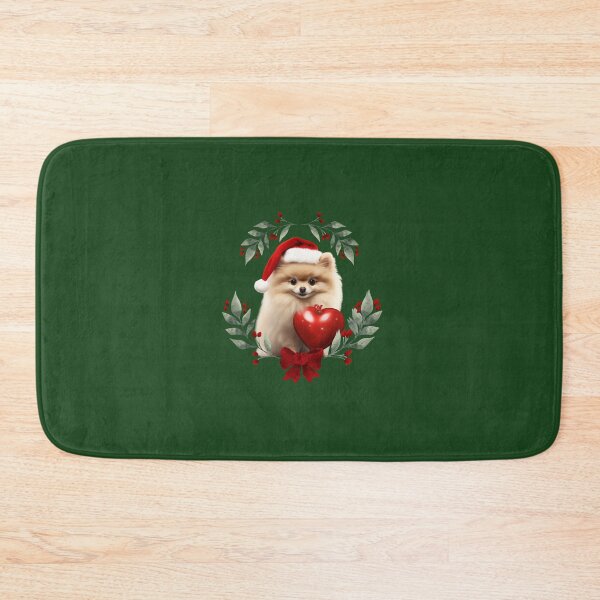 Item preview, Red Christmas pomeranian dog designed and sold by ME-World.