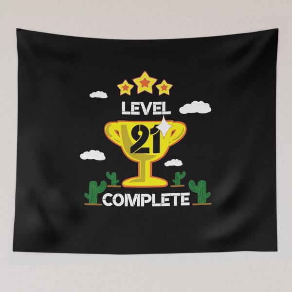 Item preview, Level 21 Complete T-Shirt | Video Gamer 21st Birthday Gift designed and sold by flexify.