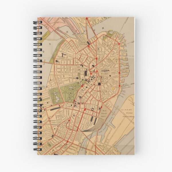 Item preview, Vintage Map of Boston MA (1902) designed and sold by BravuraMedia.