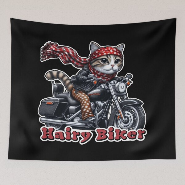 Item preview, Cute and Funny Cat- Funky Cat Motor Bike Rider designed and sold by Witsprings.