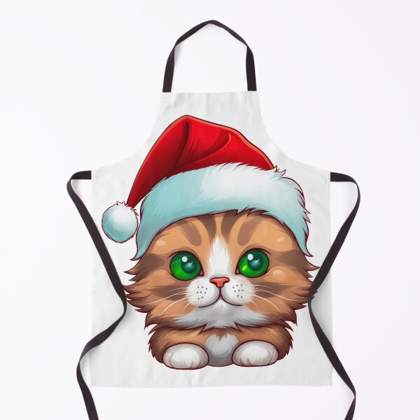 Item preview, Cute Fluffy Munchkin Christmas Cat designed and sold by MCGrafxStudio.