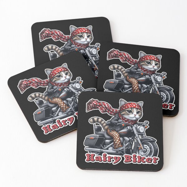 Item preview, Cute and Funny Cat- Funky Cat Motor Bike Rider designed and sold by Witsprings.