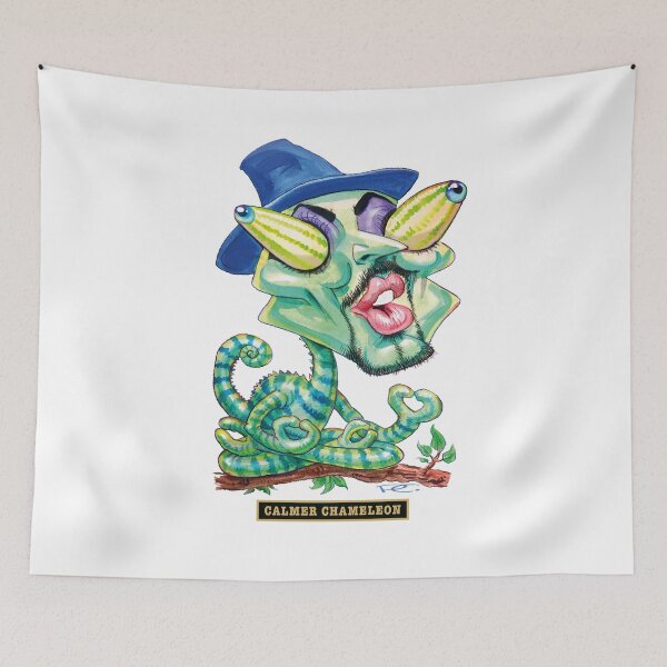 Item preview, CALMER CHAMELEON - Another Great Illustration from Paul Cemmick's POPSTAR MUTATIONS by DAVID RICHARDSON designed and sold by TIGERDAVER.