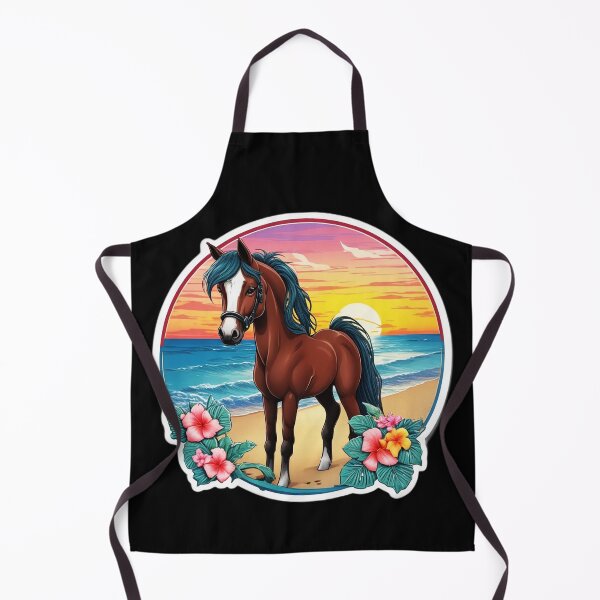 Item preview, Cute Foal on a Beach with Hawaiian Orchids designed and sold by NautiChic.